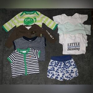 EUC 100% Cotton 6 Month Old Boy Lot of 8; Includes Ralph Lauren One Piece